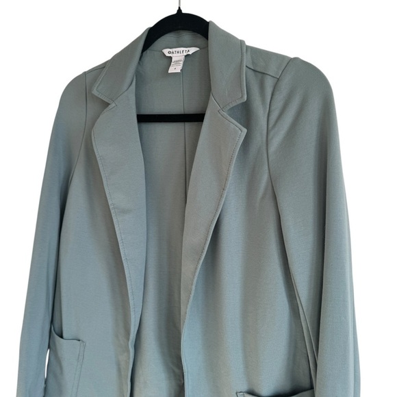 Athleta Eastbound Blazer, Minimalist Gray Sage Green, Size 4 - Picture 7 of 10